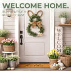 Easter Bunny-Themed Artificial Flower Wreath
