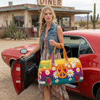 Unisex Bohemian Quilted Weekender Bag