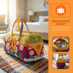 Unisex Bohemian Quilted Weekender Bag
